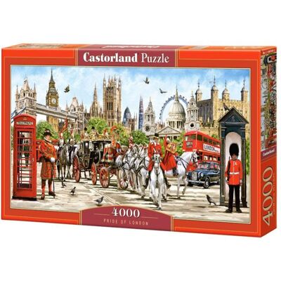 Castorland - 4000 Piece Jigsaw Puzzles, Pride of London, Great Britain, Iconic Monuments of London, C-400300-2 - Red Castorland - 4000 Piece Jigsaw Puzzles, Pride of London, Great Britain, Iconic Monuments of London, C-400300-2 - Red
