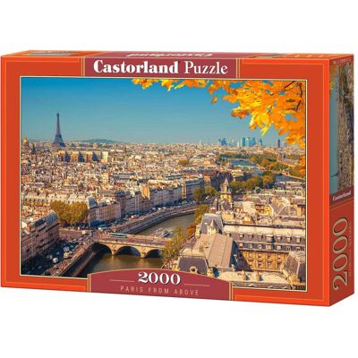 Castorland - 2000 Piece Jigsaw Puzzles, Paris from Above, Cityscape, Seine river, France, Adult Puzzle, C-200917-2 - Red Castorland - 2000 Piece Jigsaw Puzzles, Paris from Above, Cityscape, Seine river, France, Adult Puzzle, C-200917-2 - Red
