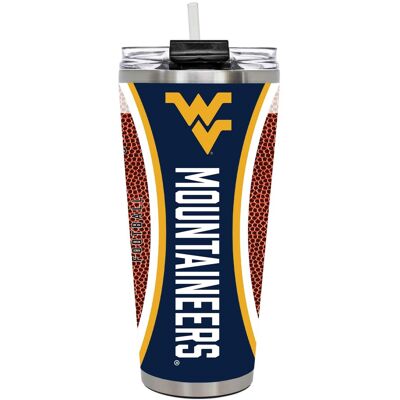 Great American Products - West Virginia Mountaineers 32oz. Big Slim Game Ball Travel Tumbler - Brown Great American Products - West Virginia Mountaineers 32oz. Big Slim Game Ball Travel Tumbler - Brown