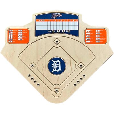Across the Board - Detroit Tigers Handcrafted Wood Baseball Game - Multicolor Across the Board - Detroit Tigers Handcrafted Wood Baseball Game - Multicolor