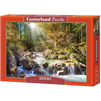 Castorland - 2000 Piece Jigsaw Puzzles, The forest stream, Mountain stream, Nature, Adult Puzzles, C-200382-2 - Red Castorland - 2000 Piece Jigsaw Puzzles, The forest stream, Mountain stream, Nature, Adult Puzzles, C-200382-2 - Red