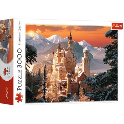 Trefl - Red 3000 Piece Puzzle - Wintry Neuschwanstein Castle, Germany / Kirch Trefl - Red 3000 Piece Puzzle - Wintry Neuschwanstein Castle, Germany / Kirch