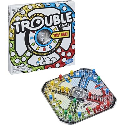 Hasbro - Trouble - Board Game - GAMES (MISC) - Multicolor Hasbro - Trouble - Board Game - GAMES (MISC) - Multicolor