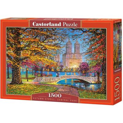 Castorland - 1500 Piece Jigsaw Puzzles, Autumn Stroll, Central Park, NY, New York puzzle, Cityscape, C-151844-2 - Red Castorland - 1500 Piece Jigsaw Puzzles, Autumn Stroll, Central Park, NY, New York puzzle, Cityscape, C-151844-2 - Red