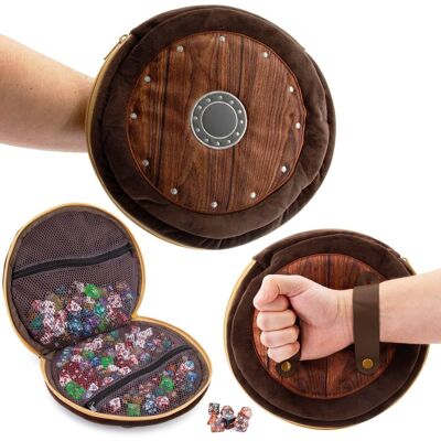 CASEMATIX - Wearable Dice Shield Case for 300 Dice with 7 RPG Dice Set, Plush Travel Dice Holder with Zipper Pouches & Straps CASEMATIX - Wearable Dice Shield Case for 300 Dice with 7 RPG Dice Set, Plush Travel Dice Holder with Zipper Pouches & Straps
