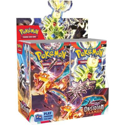 Pokémon - Pokemon TCG: Scarlet & Violet- Obsidian Flames Booster Box - 36 Packs Pokémon - Pokemon TCG: Scarlet & Violet- Obsidian Flames Booster Box - 36 Packs