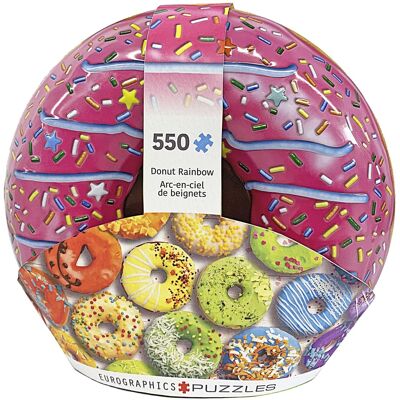 Eurographics - Puzzle Tin: Donut Rainbow - 550 Piece Jigsaw Eurographics - Puzzle Tin: Donut Rainbow - 550 Piece Jigsaw