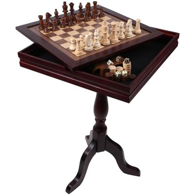 GSE Games & Sports Expert - Wooden 3-in-1 Chess Checkers Backgammon Table, Chess Checkers Backgammon Combo Game Set GSE Games & Sports Expert - Wooden 3-in-1 Chess Checkers Backgammon Table, Chess Checkers Backgammon Combo Game Set