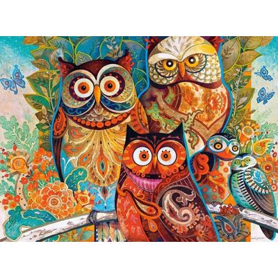 Castorland - 2000 Piece Jigsaw Puzzles, Owls, Animal puzzle, Art. Jigsaws, Animal, C-200535-2 - Red Castorland - 2000 Piece Jigsaw Puzzles, Owls, Animal puzzle, Art. Jigsaws, Animal, C-200535-2 - Red