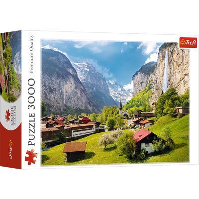 Trefl - Red 3000 Piece Puzzle - Lauterbrunnen, Switzerland Trefl - Red 3000 Piece Puzzle - Lauterbrunnen, Switzerland
