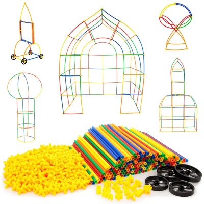 PicassoTiles - 600 PC Straw Kit, Construction Building Set, STEM Learning Toy for Kids Ages 3+ PicassoTiles - 600 PC Straw Kit, Construction Building Set, STEM Learning Toy for Kids Ages 3+