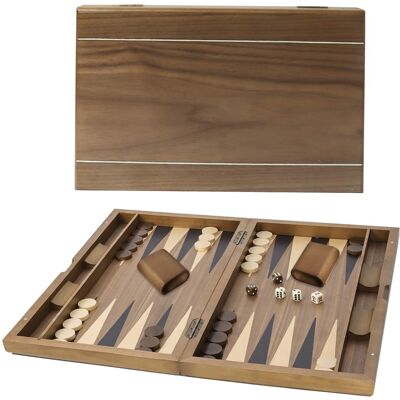 GSE Games & Sports Expert - Premium Wooden Folding Inlay Backgammon Board Game Set, Traditional Board Game (Double Stripe-21") GSE Games & Sports Expert - Premium Wooden Folding Inlay Backgammon Board Game Set, Traditional Board Game (Double Stripe-21")