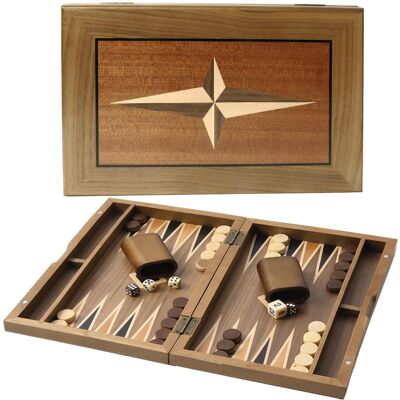 GSE Games & Sports Expert - Premium Magnetic Wooden Folding Inlay Backgammon Board Game Set (Star-11") GSE Games & Sports Expert - Premium Magnetic Wooden Folding Inlay Backgammon Board Game Set (Star-11")