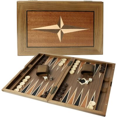 GSE Games & Sports Expert - Premium Wooden Folding Inlay Backgammon Board Game Set, Classic Traditional Board Game (Star-17") GSE Games & Sports Expert - Premium Wooden Folding Inlay Backgammon Board Game Set, Classic Traditional Board Game (Star-17")