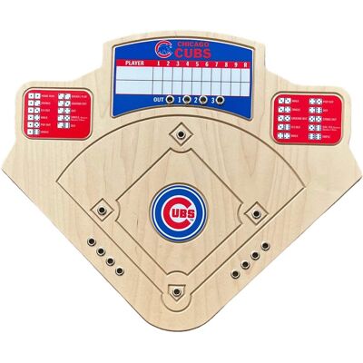 Across the Board - Chicago Cubs Handcrafted Wood Baseball Game - Multicolor Across the Board - Chicago Cubs Handcrafted Wood Baseball Game - Multicolor