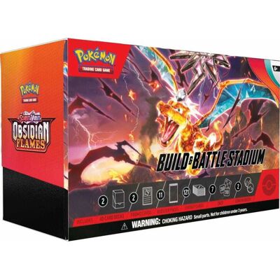 Pokémon - Trading Card Game: Scarlet & Violet Obsidian Flames Build & Battle Stadium - SV03 Pokémon - Trading Card Game: Scarlet & Violet Obsidian Flames Build & Battle Stadium - SV03