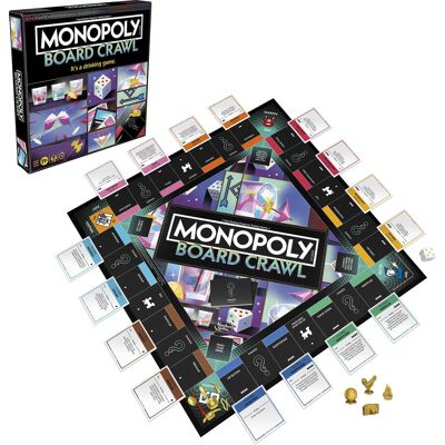 Hasbro - Monopoly: Board Crawl - Adult Party Game - GAMES (MISC) - Multicolor Hasbro - Monopoly: Board Crawl - Adult Party Game - GAMES (MISC) - Multicolor