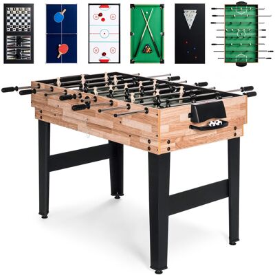 Best Choice Products - 2x4ft 10-in-1 Combo Game Table Set w/ Hockey, Foosball, Pool, Shuffleboard, Ping Pong - Natural Best Choice Products - 2x4ft 10-in-1 Combo Game Table Set w/ Hockey, Foosball, Pool, Shuffleboard, Ping Pong - Natural