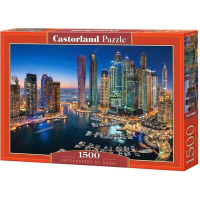 1500 Piece Jigsaw Puzzles, Skyscrapers of Dubai, Citi lights, Emirates, Adult Puzzles, Castorland C-151813-2 - Red 1500 Piece Jigsaw Puzzles, Skyscrapers of Dubai, Citi lights, Emirates, Adult Puzzles, Castorland C-151813-2 - Red