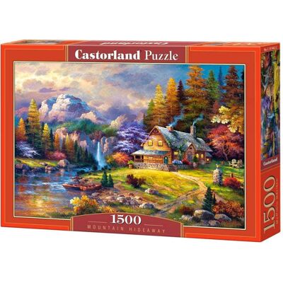 Castorland - 1500 Piece Jigsaw Puzzles, Mountain Hideaway, Charming Nook, Pond, Countryside, Adult Puzzles, C-151462-2 - Red Castorland - 1500 Piece Jigsaw Puzzles, Mountain Hideaway, Charming Nook, Pond, Countryside, Adult Puzzles, C-151462-2 - Red