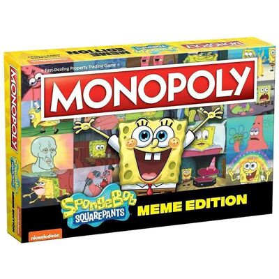 USAoploy - SpongeBob SquarePants Meme Edition Monopoly Board Game 2-6 Players - Yellow USAoploy - SpongeBob SquarePants Meme Edition Monopoly Board Game 2-6 Players - Yellow