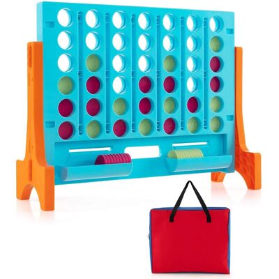 Costway - Wall Mounted or Tabletop Giant 4-IN-A-ROW Jumbo 4-to-Score Connect Game Set - Orange,Blue Costway - Wall Mounted or Tabletop Giant 4-IN-A-ROW Jumbo 4-to-Score Connect Game Set - Orange,Blue