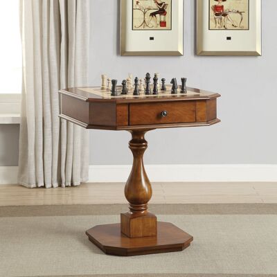 Anysun - Reversible Chess & Checker Game Table - Includes Game Tray - Cherry Anysun - Reversible Chess & Checker Game Table - Includes Game Tray - Cherry
