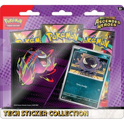 Pokémon - Trading Card Game: Mega Evolution - Ascended Heroes Tech Sticker Collection- Gastly Pokémon - Trading Card Game: Mega Evolution - Ascended Heroes Tech Sticker Collection- Gastly