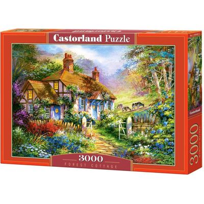 Castorland - 3000 Piece Jigsaw Puzzles, Forest Cottage, Charming Nook, Pond, Countryside, Adult Puzzles, C-300402-2 - Red Castorland - 3000 Piece Jigsaw Puzzles, Forest Cottage, Charming Nook, Pond, Countryside, Adult Puzzles, C-300402-2 - Red