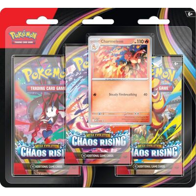 Pokémon - Trading Card Game: Mega Evolution - Chaos Rising 3Pk Booster Pokémon - Trading Card Game: Mega Evolution - Chaos Rising 3Pk Booster