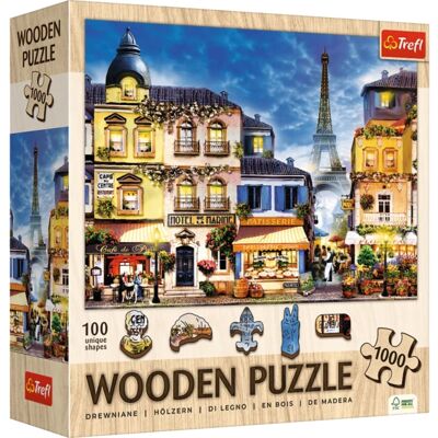 Trefl - Wood French Alley 1000 Piece Wooden Puzzle Trefl - Wood French Alley 1000 Piece Wooden Puzzle