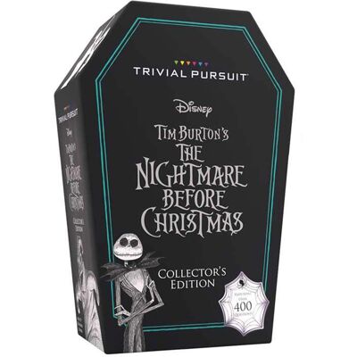 Disney - Nightmare Before Christmas Trivial Pursuit Board Game Travel Edition - Black Disney - Nightmare Before Christmas Trivial Pursuit Board Game Travel Edition - Black