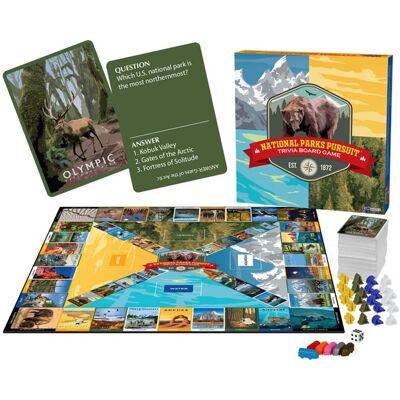 UT Brands - National Parks Pursuit Family Trivia Board Game 2+ Players - Green UT Brands - National Parks Pursuit Family Trivia Board Game 2+ Players - Green