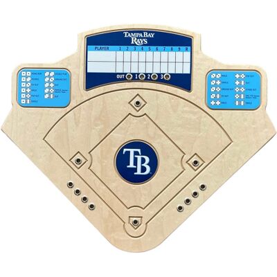 Across the Board - Tampa Bay Rays Handcrafted Wood Baseball Game - Multicolor Across the Board - Tampa Bay Rays Handcrafted Wood Baseball Game - Multicolor