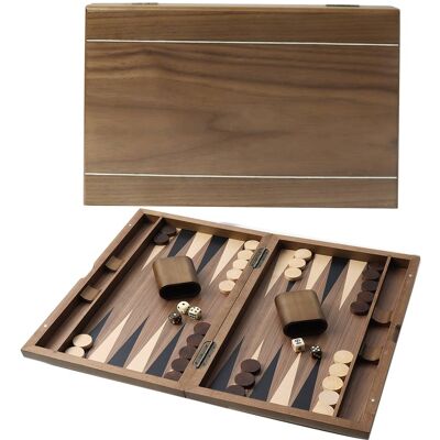 GSE Games & Sports Expert - Premium Wooden Folding Inlay Backgammon Board Game Set, Traditional Board Game (Double Stripe-17") GSE Games & Sports Expert - Premium Wooden Folding Inlay Backgammon Board Game Set, Traditional Board Game (Double Stripe-17")