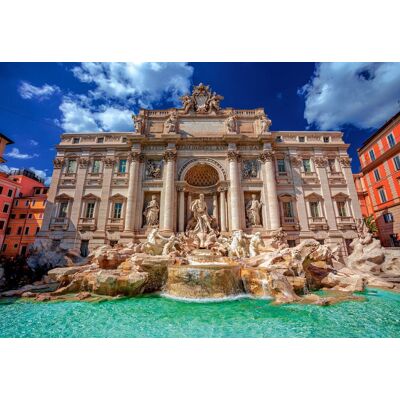 Castorland - 1500 Piece Jigsaw Puzzles, The Trevi Fountain, Rome, Italy, Architecture, C-152230-2 - Red Castorland - 1500 Piece Jigsaw Puzzles, The Trevi Fountain, Rome, Italy, Architecture, C-152230-2 - Red