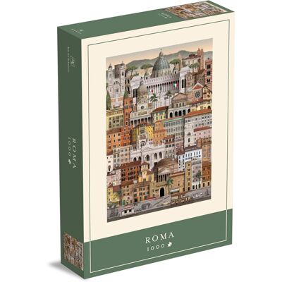 Martin Schwartz - 1000 Piece Jigsaw Puzzle for Adults – Cityscape Illustration of Rome Martin Schwartz - 1000 Piece Jigsaw Puzzle for Adults – Cityscape Illustration of Rome