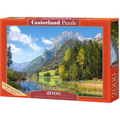 Castorland - 2000 Piece Jigsaw Puzzles, Mountain Refuge in the Alps, Germany, Idyllic Landscape, Tyrolean, C-200832-2 - Red Castorland - 2000 Piece Jigsaw Puzzles, Mountain Refuge in the Alps, Germany, Idyllic Landscape, Tyrolean, C-200832-2 - Red