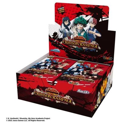 Jasco Games - UniVersus CCG My Hero Academia - Collectible Card Game Series 2: Crimson Rampage Booster Box Jasco Games - UniVersus CCG My Hero Academia - Collectible Card Game Series 2: Crimson Rampage Booster Box