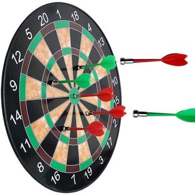 JuzToys - Magnetic Dart Board with 6 Darts, 11.5″ Dartboard and Darts Game Set for Indoor/Outdoor Party Games - Multicolored JuzToys - Magnetic Dart Board with 6 Darts, 11.5″ Dartboard and Darts Game Set for Indoor/Outdoor Party Games - Multicolored