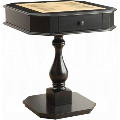 Manhattan Lane - Boen Game Table for Backgammon, Piece Drawer, 28 Inch Top, Black Turned Base - Black, Brown Manhattan Lane - Boen Game Table for Backgammon, Piece Drawer, 28 Inch Top, Black Turned Base - Black, Brown