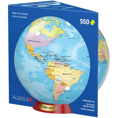 Eurographics - Eurographics: Puzzle Tin: World Map - 550 Piece Jigsaw Eurographics - Eurographics: Puzzle Tin: World Map - 550 Piece Jigsaw