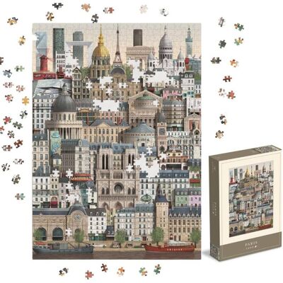 Martin Schwartz - 1000 Piece Jigsaw Puzzle for Adults – Cityscape Illustration of Paris Martin Schwartz - 1000 Piece Jigsaw Puzzle for Adults – Cityscape Illustration of Paris