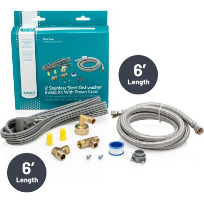 Smart Choice - Universal 6' Deluxe Dishwasher Install Kit - Multi Smart Choice - Universal 6' Deluxe Dishwasher Install Kit - Multi
