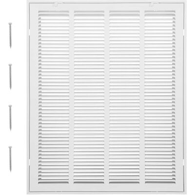 VEVOR - Return Air Filter Grille, Fits W20 x H25 Inch Duct Opening, Filter Not Included, Return Air Vent Cover for Wall - White VEVOR - Return Air Filter Grille, Fits W20 x H25 Inch Duct Opening, Filter Not Included, Return Air Vent Cover for Wall - White
