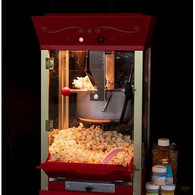 Nostalgia - CCP510 Vintage Professional Popcorn Cart - NEW 8-Ounce Kettle - 53 Inches Tall - Red Nostalgia - CCP510 Vintage Professional Popcorn Cart - NEW 8-Ounce Kettle - 53 Inches Tall - Red