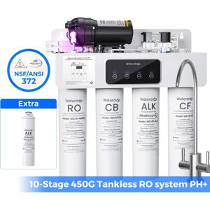 Waterdrop - WD-T4-A Alkaline pH+ Reverse Osmosis Water Filter,extra RTALK Filer - White Waterdrop - WD-T4-A Alkaline pH+ Reverse Osmosis Water Filter,extra RTALK Filer - White
