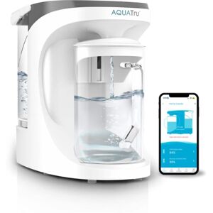 AquaTru - Carafe Smart Countertop Water Purifier App-Connected 4-Stage Reverse Osmosis System with Glass Carafe - White AquaTru - Carafe Smart Countertop Water Purifier App-Connected 4-Stage Reverse Osmosis System with Glass Carafe - White
