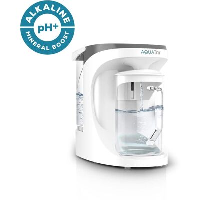 AquaTru - Carafe Alkaline Countertop Water Purifier Certified 4-Stage RO System Removes 84 Contaminants No Plumbing - White AquaTru - Carafe Alkaline Countertop Water Purifier Certified 4-Stage RO System Removes 84 Contaminants No Plumbing - White
