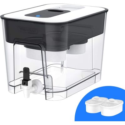 Waterdrop - WFD-22L-DF Water Filter Dispenser, 40-Cup Water Purifier, with 2+2 Filters - Black Waterdrop - WFD-22L-DF Water Filter Dispenser, 40-Cup Water Purifier, with 2+2 Filters - Black